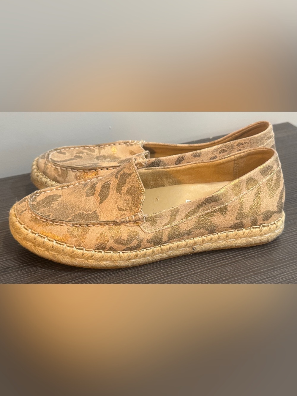 Naturalizer Leopard-Print Espadrille Loafers - Tan